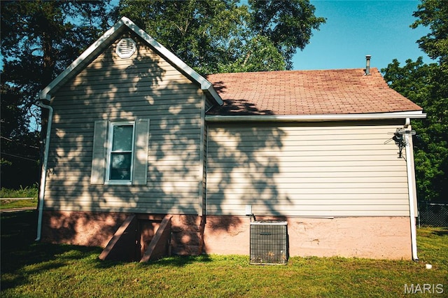 908 Birch St, Leadwood, MO 63653 - view of property exterior with a central AC unit and a yard