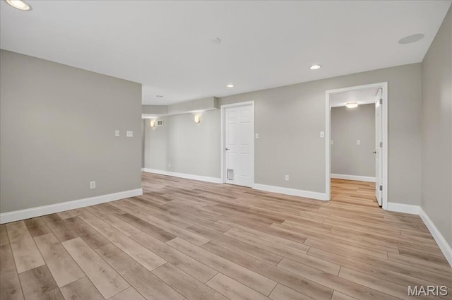612 Thornridge Dr, Ofallon, MO 63368 - unfurnished room with light wood-type flooring and recessed lighting