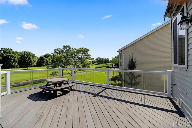 612 Thornridge Dr, Ofallon, MO 63368 - deck featuring view of wooded area