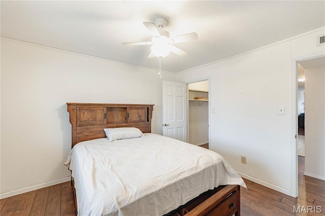 917 Claytonbrook Dr Unit 3, Ballwin, MO 63011 - bedroom with hardwood / wood-style floors and a ceiling fan
