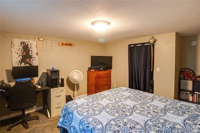 109 Hawbrook Pl, Jerseyville, IL 62052 - carpeted bedroom featuring a textured ceiling and an office area
