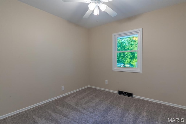 525 Oak Hill Dr, Lake St Louis, MO 63367 - carpeted spare room featuring a ceiling fan and baseboards