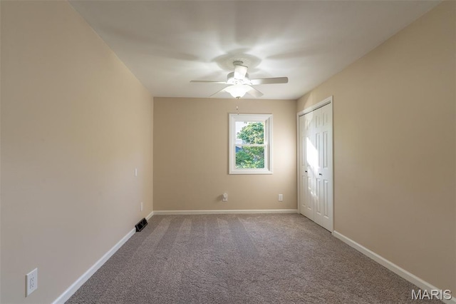 525 Oak Hill Dr, Lake St Louis, MO 63367 - carpeted empty room with ceiling fan and baseboards