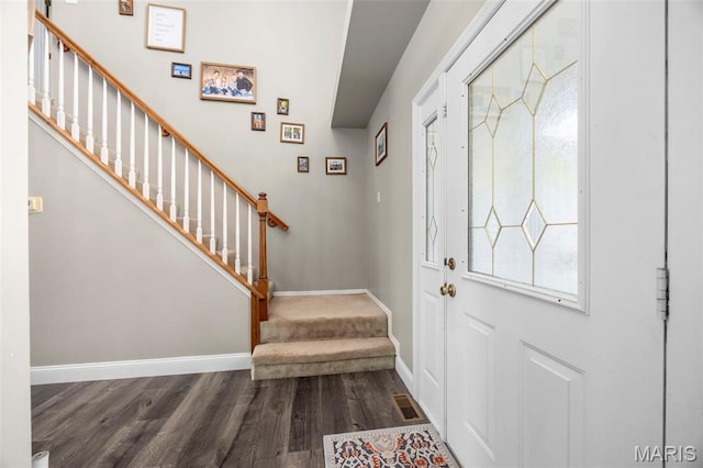 105 Royallmanor Ln, Ofallon, MO 63368 - foyer entrance with wood finished floors and stairs