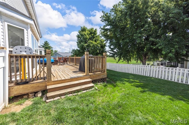 105 Royallmanor Ln, Ofallon, MO 63368 - wooden terrace featuring a fenced backyard