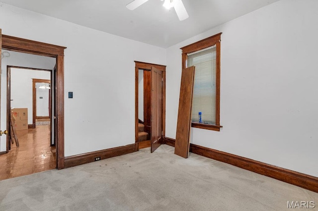 5447 Claxton Ave, Saint Louis, MO 63120 - spare room featuring carpet flooring and ceiling fan