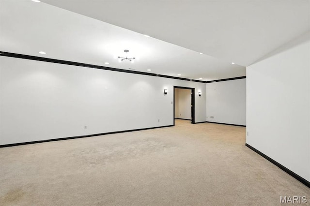 512 Overlook Terrace Ct, Eureka, MO 63025 - empty room with crown molding, light carpet, and recessed lighting