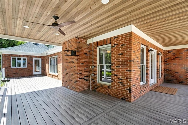 512 Overlook Terrace Ct, Eureka, MO 63025 - wooden terrace with ceiling fan