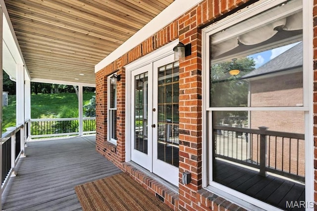 512 Overlook Terrace Ct, Eureka, MO 63025 - wooden porch with french doors