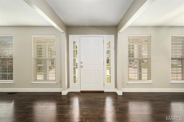 1016 Scenic Oaks Ct, Imperial, MO 63052 - foyer entrance featuring dark wood-style floors and plenty of natural light
