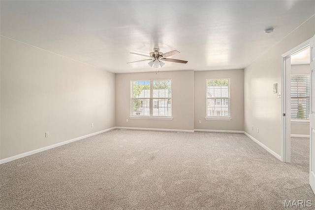 1016 Scenic Oaks Ct, Imperial, MO 63052 - spare room with light carpet, a smoke detector, and ceiling fan