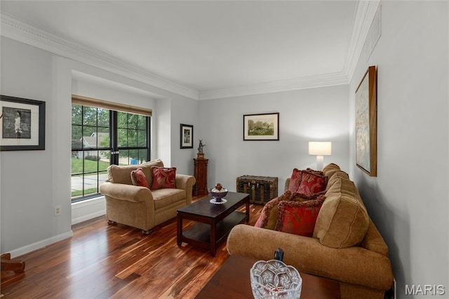 2260 Crimson View Dr, Wildwood, MO 63011 - living area with ornamental molding and wood finished floors