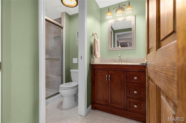2260 Crimson View Dr, Wildwood, MO 63011 - full bathroom featuring tile patterned floors, a stall shower, and vanity