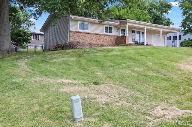 1117 Nelda Dr, Imperial, MO 63052 - ranch-style house featuring an attached garage and brick siding