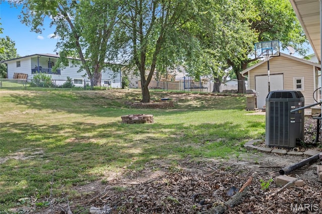 1117 Nelda Dr, Imperial, MO 63052 - view of yard with a storage unit and a fire pit