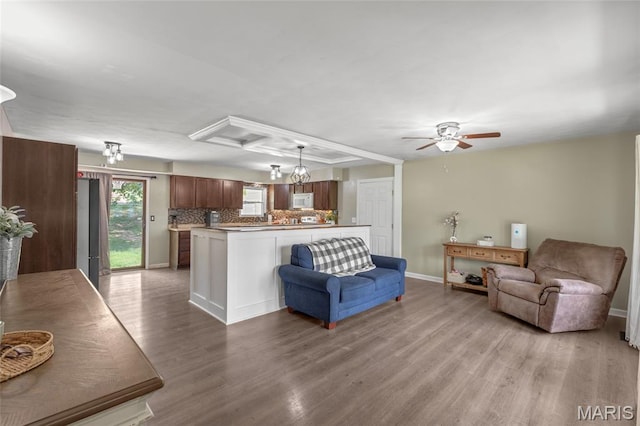 1117 Nelda Dr, Imperial, MO 63052 - living area featuring light wood-style flooring and a ceiling fan
