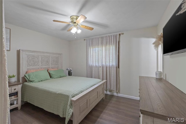 1117 Nelda Dr, Imperial, MO 63052 - bedroom featuring dark wood-style flooring and ceiling fan
