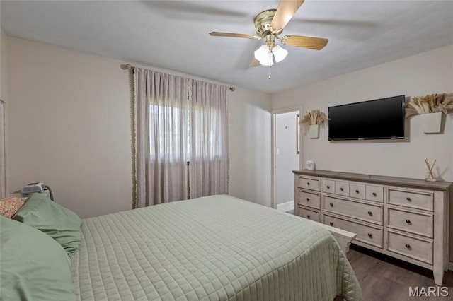 1117 Nelda Dr, Imperial, MO 63052 - bedroom featuring dark wood-style flooring and a ceiling fan