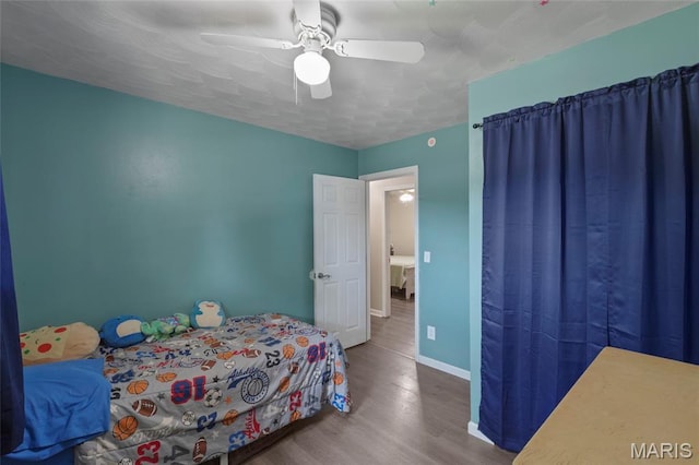 1117 Nelda Dr, Imperial, MO 63052 - bedroom featuring wood finished floors and a ceiling fan