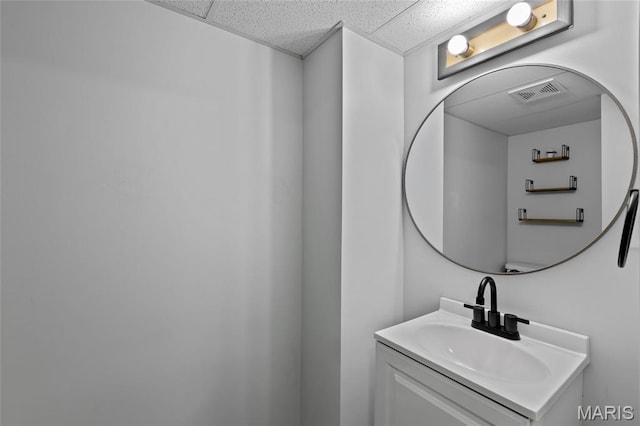 1117 Nelda Dr, Imperial, MO 63052 - bathroom featuring a paneled ceiling and vanity