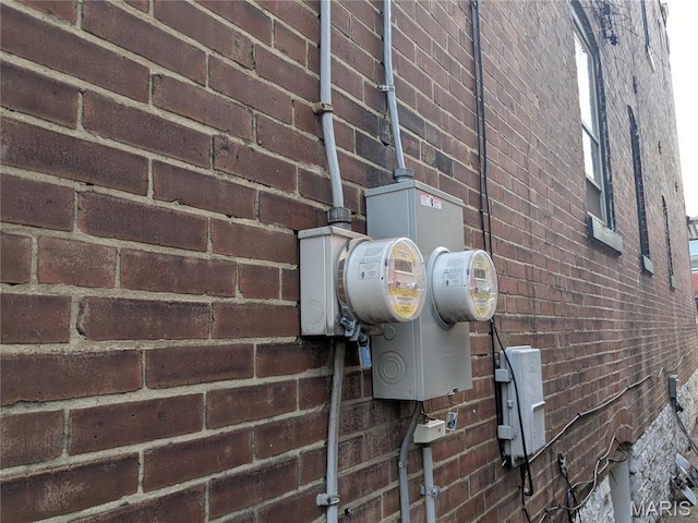 3744 Michigan Ave, Saint Louis, MO 63118 - exterior view of brick siding and electric meter