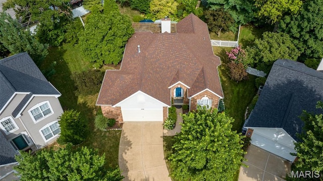 1168 Oak Knoll Manor Ct, Saint Louis, MO 63119 - view from above of property