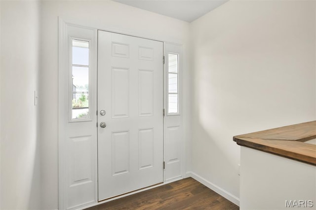 2904 Sierra View Ct, Imperial, MO 63052 - foyer featuring dark wood finished floors and baseboards