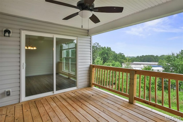 2904 Sierra View Ct, Imperial, MO 63052 - wooden deck with a ceiling fan