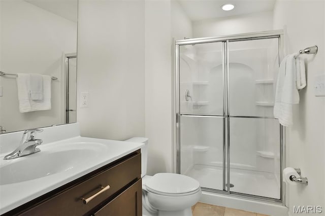 2904 Sierra View Ct, Imperial, MO 63052 - full bath featuring a shower stall, vanity, and tile patterned floors