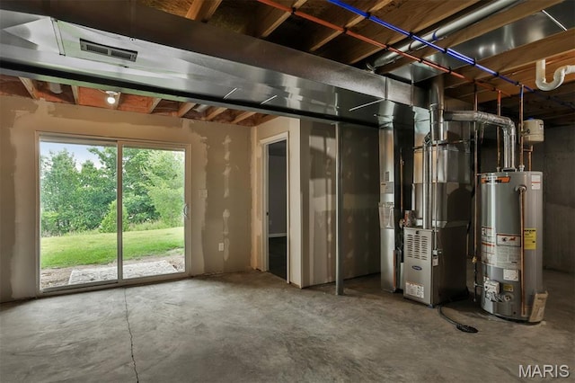 2904 Sierra View Ct, Imperial, MO 63052 - basement featuring water heater and heating unit
