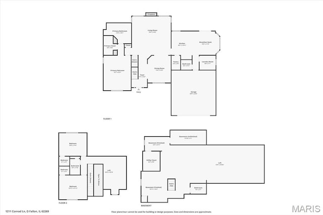 1211 Conrad Ln, Ofallon, IL 62269 - view of room layout