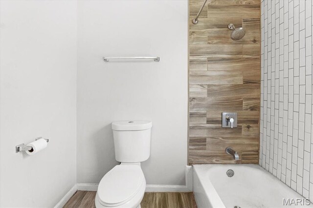 5829 Bartmer Ave, Saint Louis, MO 63112 - bathroom with bathing tub / shower combination and wood finished floors