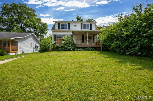 3513 Coronado Dr, Alton, IL 62002 - view of front of home with a front lawn and covered porch