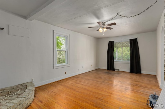 3513 Coronado Dr, Alton, IL 62002 - spare room with light wood finished floors and a ceiling fan
