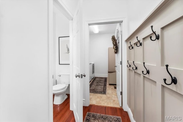 1412 Heritage Valley Dr, High Ridge, MO 63049 - bathroom with toilet and wood finished floors