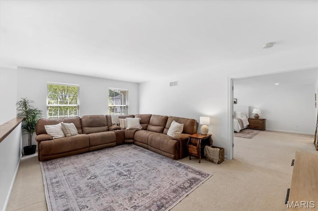 1412 Heritage Valley Dr, High Ridge, MO 63049 - living room featuring carpet floors