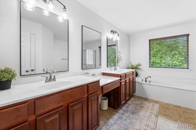 1412 Heritage Valley Dr, High Ridge, MO 63049 - full bathroom with vanity and a garden tub
