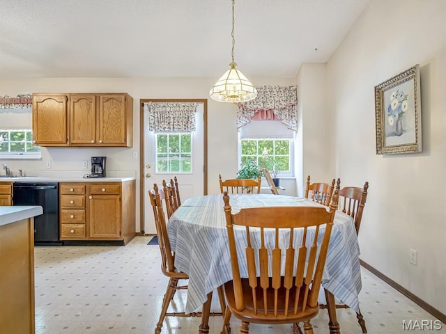 1 Wild Horse Ct, Troy, IL 62294 - dining room featuring a chandelier and baseboards