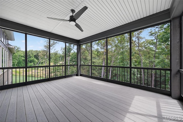 212 Terradel Trl, Foristell, MO 63348 - unfurnished sunroom with a ceiling fan