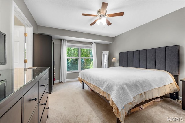 391 Carriage Trail Ct, Ofallon, MO 63368 - bedroom with light carpet and ceiling fan