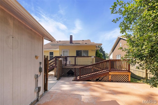 1110 Logan St, Alton, IL 62002 - view of patio with a wooden deck