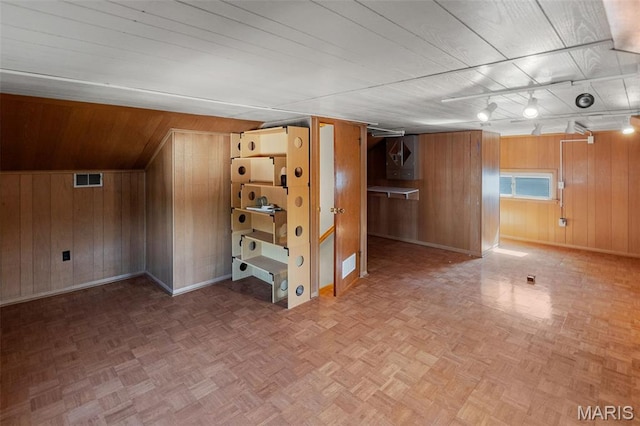 1110 Logan St, Alton, IL 62002 - empty room with wood walls and baseboards