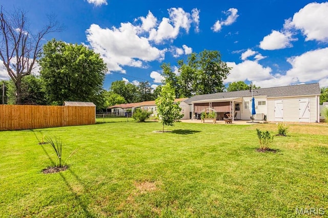 314 Weber Dr, Eureka, MO 63025 - fenced backyard with a patio area