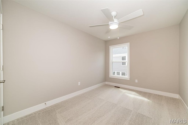 8915 E Gateway Hts Unit 94-803, Richmond Heights, MO 63144 - empty room with light colored carpet and a ceiling fan