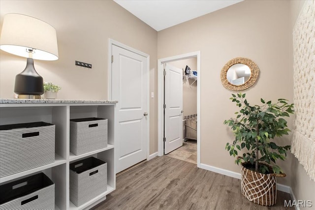 2385 Chemin Ave, Saint Charles, MO 63301 - mudroom with wood finished floors and baseboards