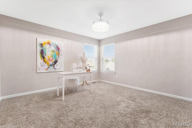 2385 Chemin Ave, Saint Charles, MO 63301 - office area with carpet flooring and baseboards