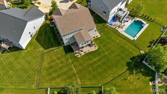 2385 Chemin Ave, Saint Charles, MO 63301 - drone / aerial view of a pool