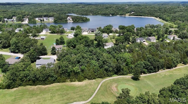 176 Briarwood Ter, De Soto, MO 63020 - aerial view of property and surrounding area with a nearby body of water and a heavily wooded area