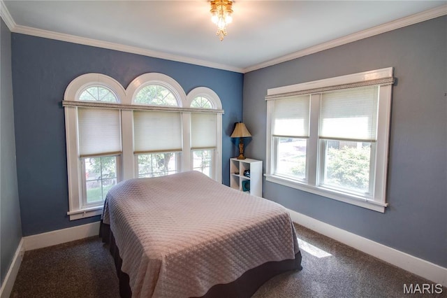 301 E 7th St, Alton, IL 62002 - bedroom with carpet flooring, multiple windows, and crown molding