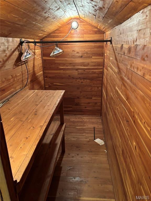 301 E 7th St, Alton, IL 62002 - spacious closet with lofted ceiling and dark wood-type flooring